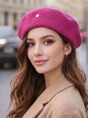 Classic Wool Beret Hat – French Style Chic | Soft & Timeless NEW